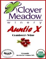 Auntie X, organic wine, cranberry wine, Wisconsin